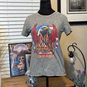 Def Leppard Gray Graphic Tee